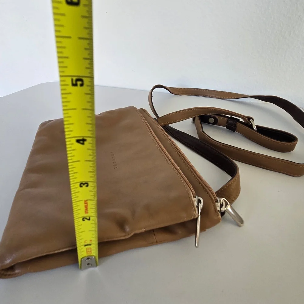 Peruzzi Made in Florence Genuine Leather Brown Crossbody Bag | Italian Leather